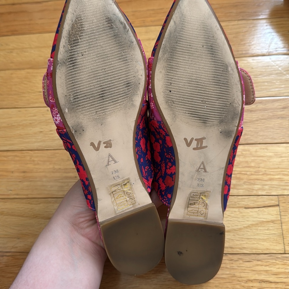 Anthropologie Flavia Mules Floral Size 7 - Picture 3 of 5